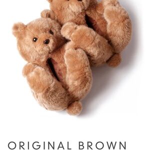 Brown Teddy Bear Slippers
